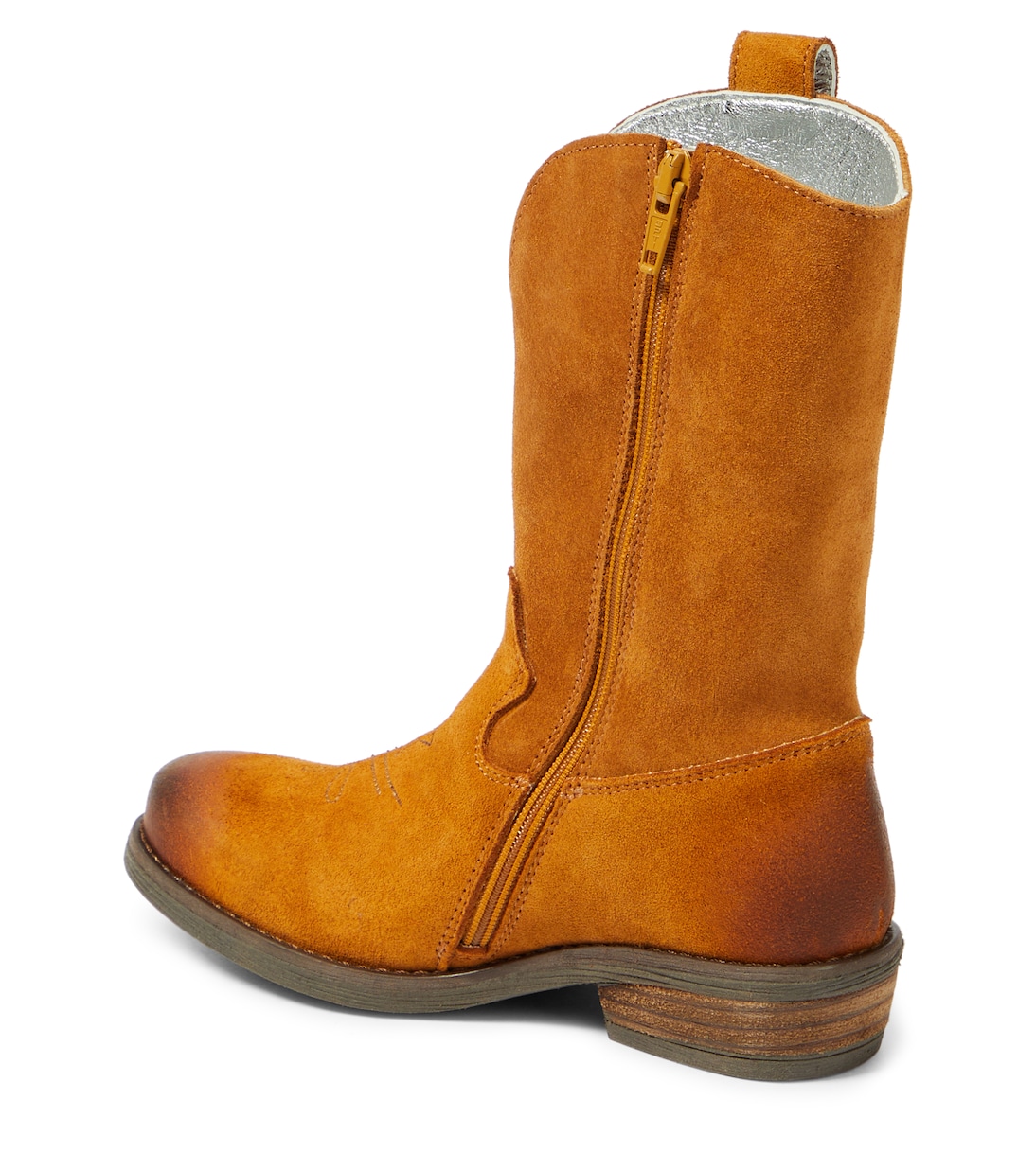 Stivali texani in suede con borchie | Monnalisa