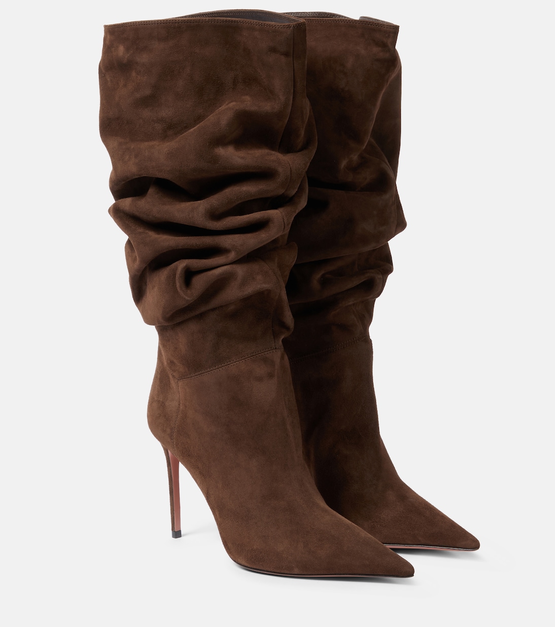 Stivaletti Jahleel 95 in suede | Amina Muaddi
