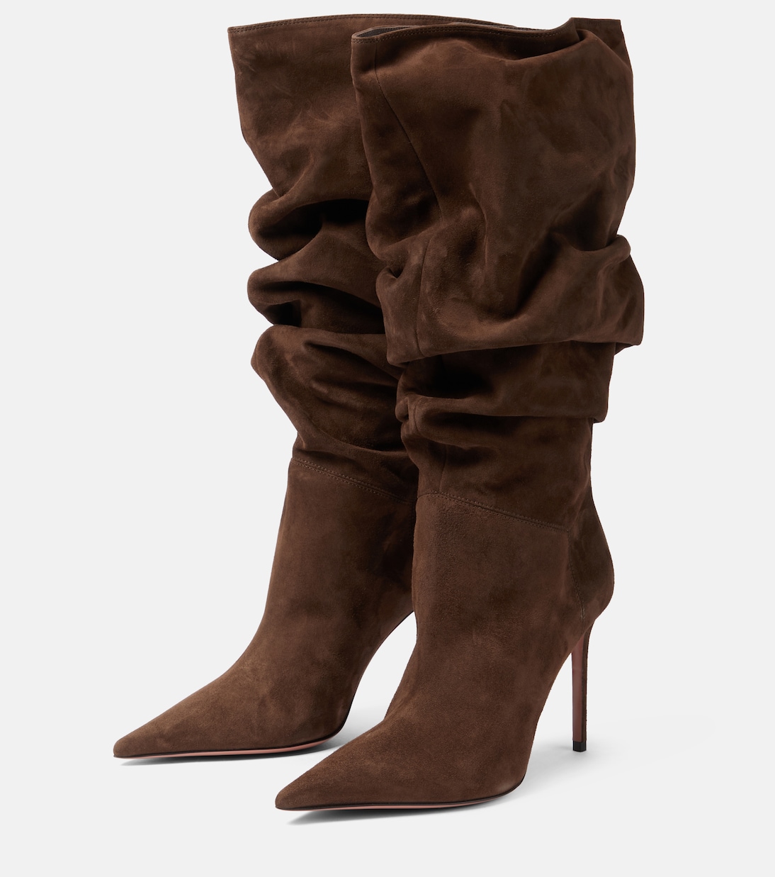 Stivaletti Jahleel 95 in suede | Amina Muaddi