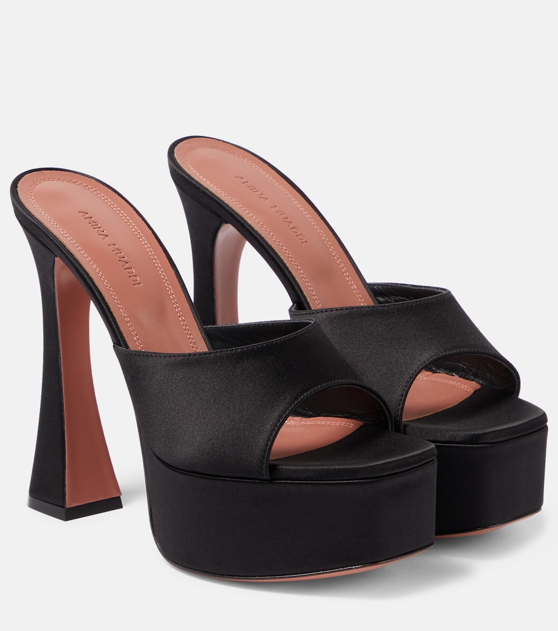 Dalida satin platform mules | Amina Muaddi