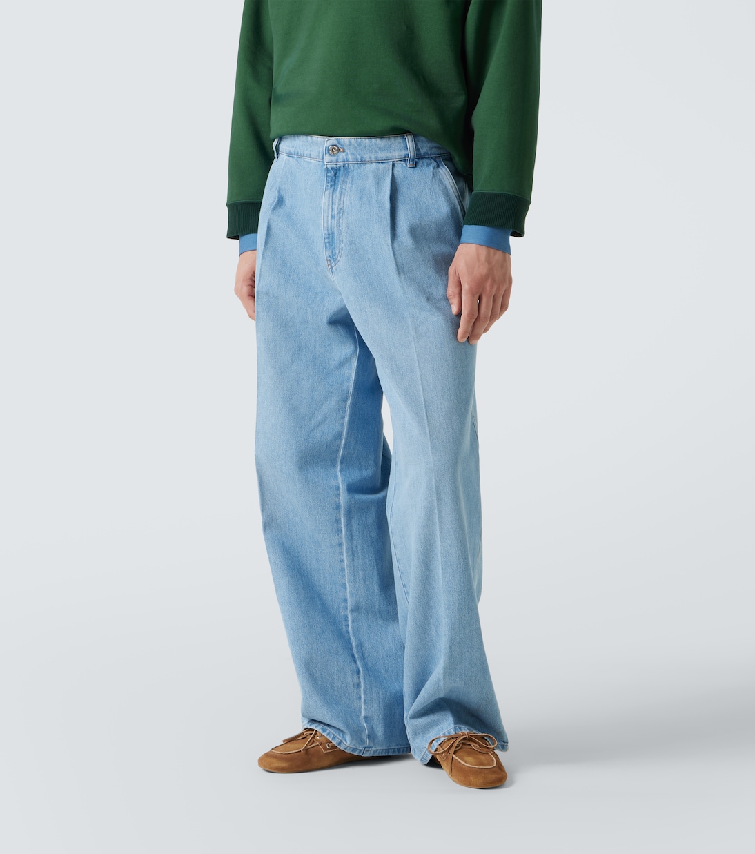 High-Rise Wide-Leg Jeans | Miu Miu