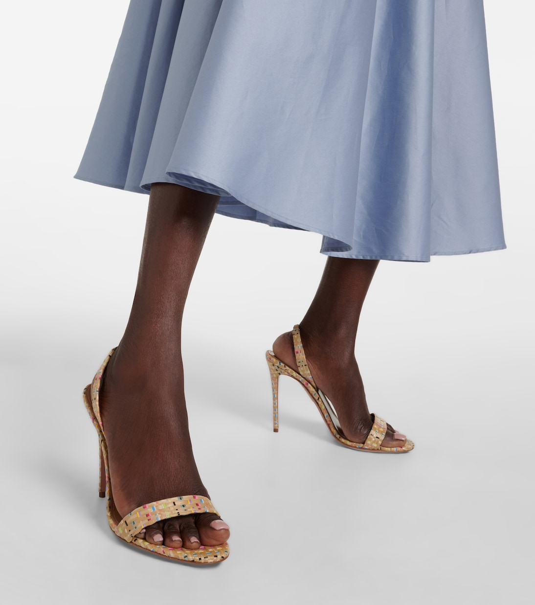 So Nude 105 raffia slingback sandals | Aquazzura