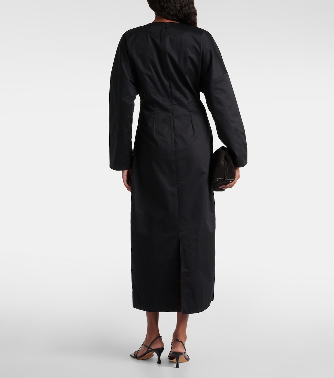 Gathered cotton midi dress | CO