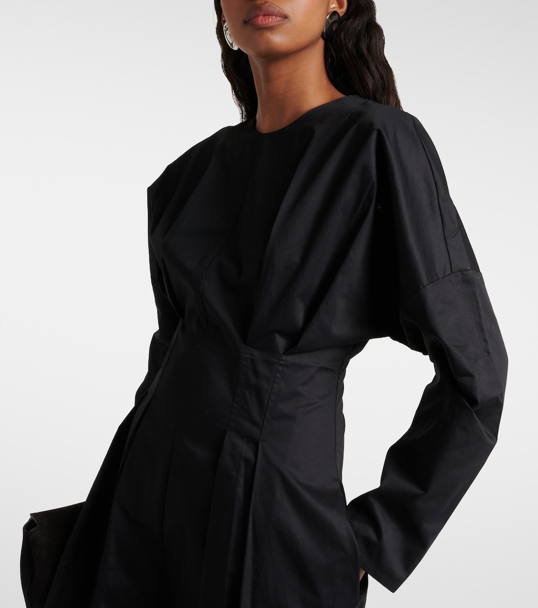 Gathered cotton midi dress | CO