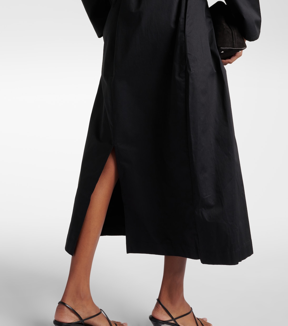 Gathered cotton midi dress | CO