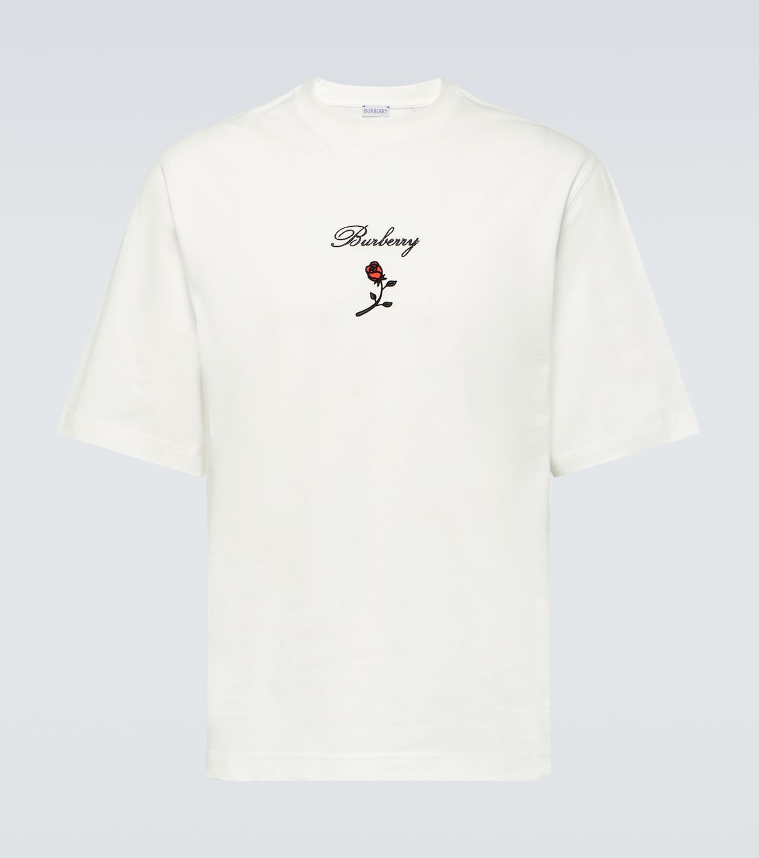 Camiseta en jersey de algodón bordado | Burberry
