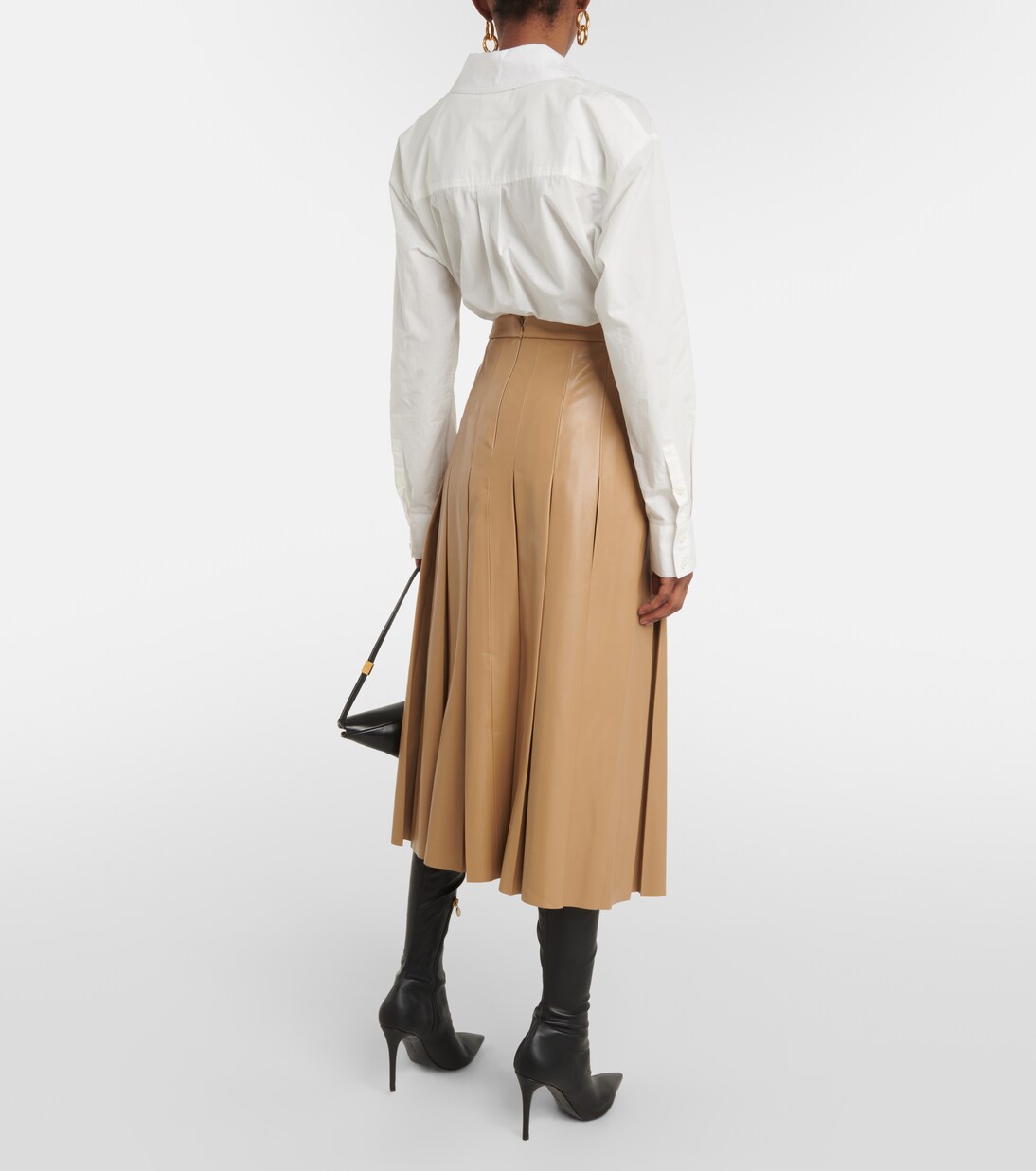 スカート Mardi Mercredi Eco Leather Accordion Pleated Skirt Brown S50 5301.jpg?v=1726152102&width=3840