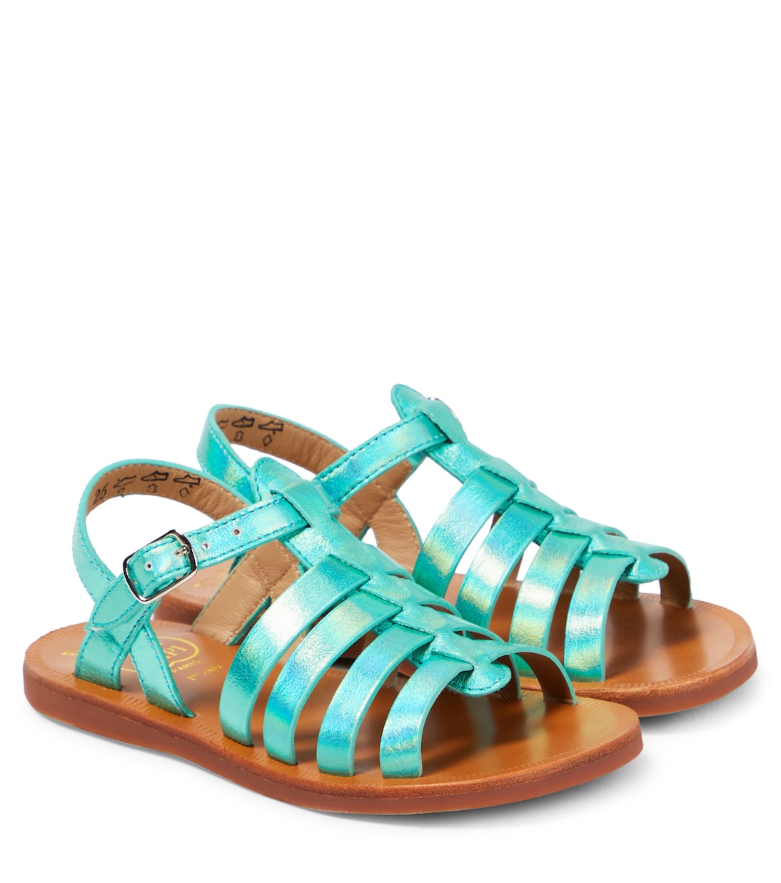 Sandali Plagette Strap in pelle | Pom d'Api