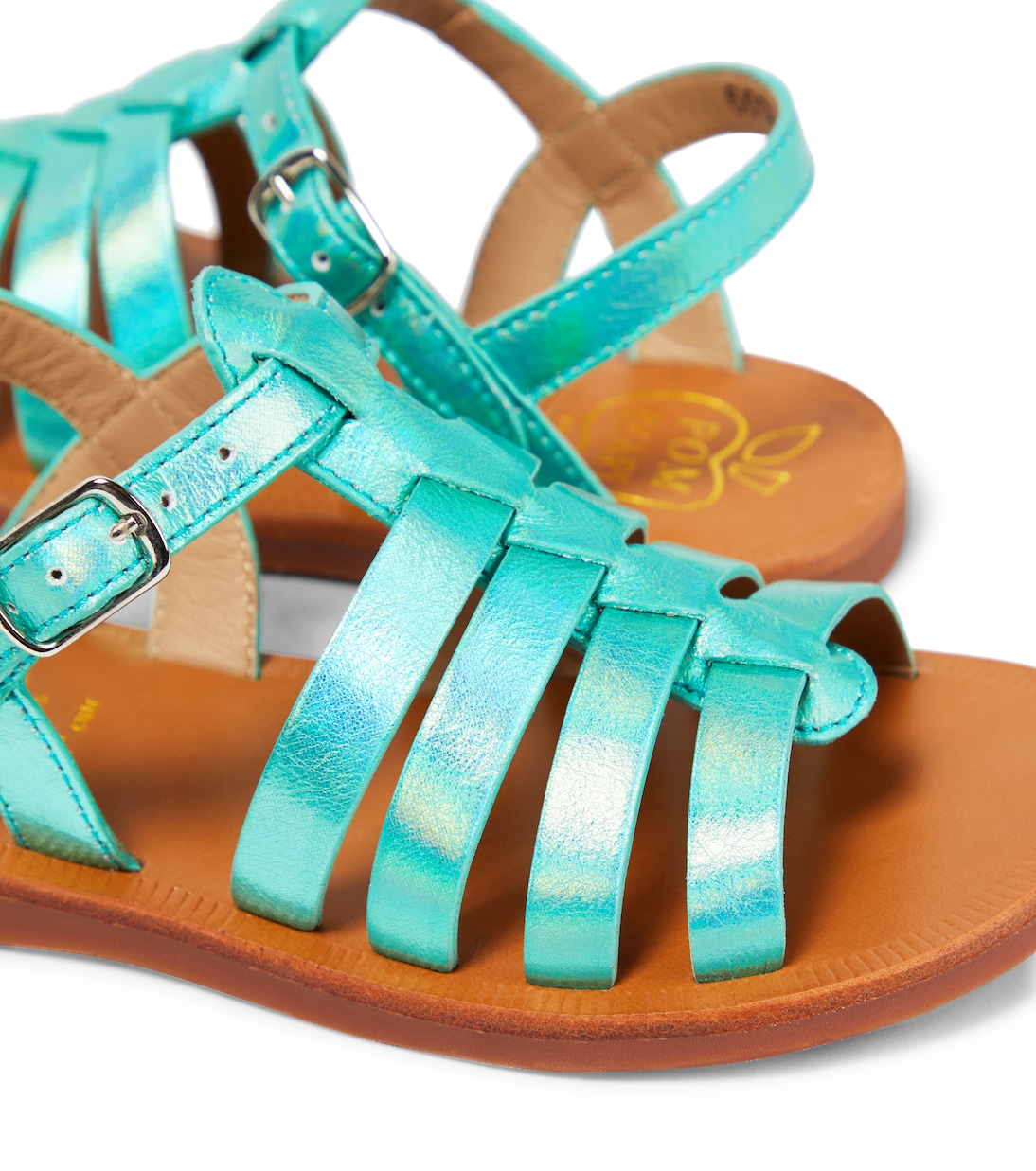 Sandali Plagette Strap in pelle | Pom d'Api
