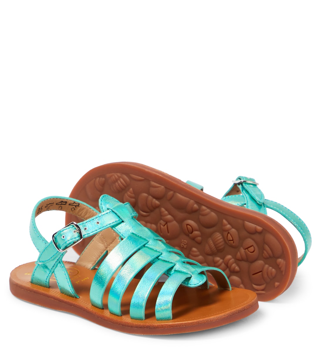 Sandali Plagette Strap in pelle | Pom d'Api