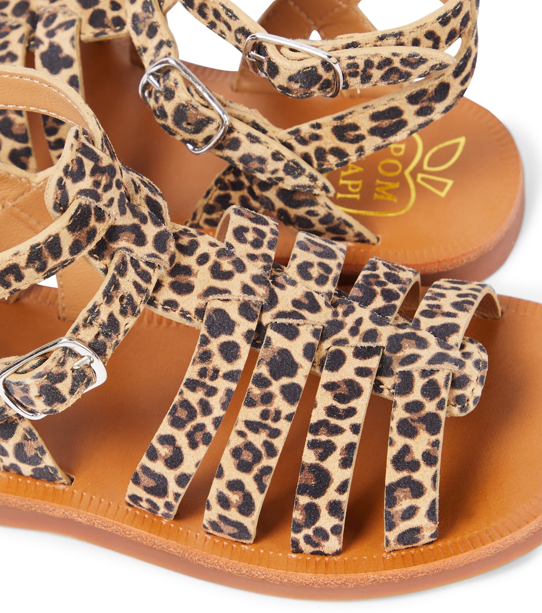 Plagette Gladiator leopard-print sandals  | Pom d'Api