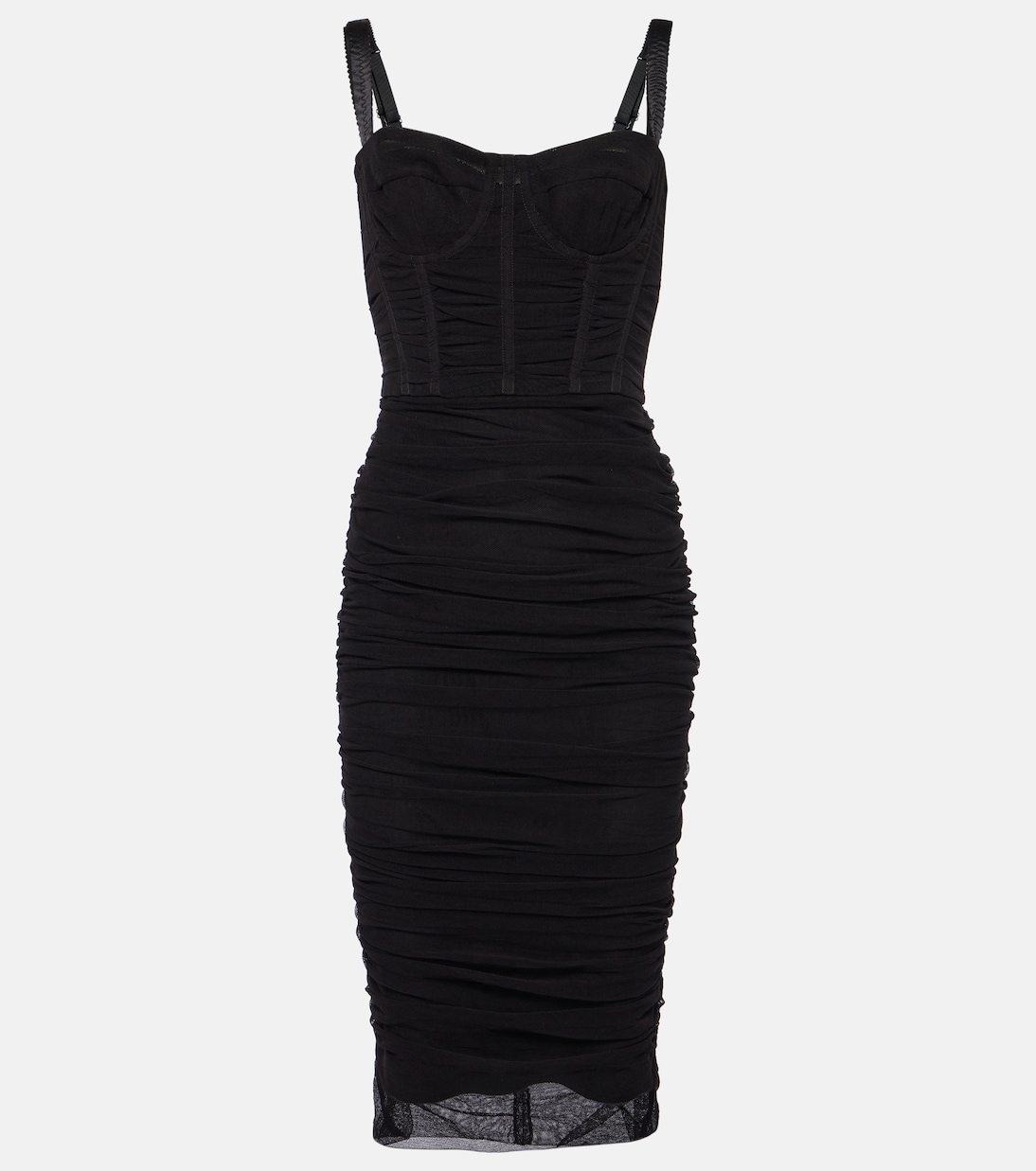 Abito midi in tulle con volant | Dolce&Gabbana