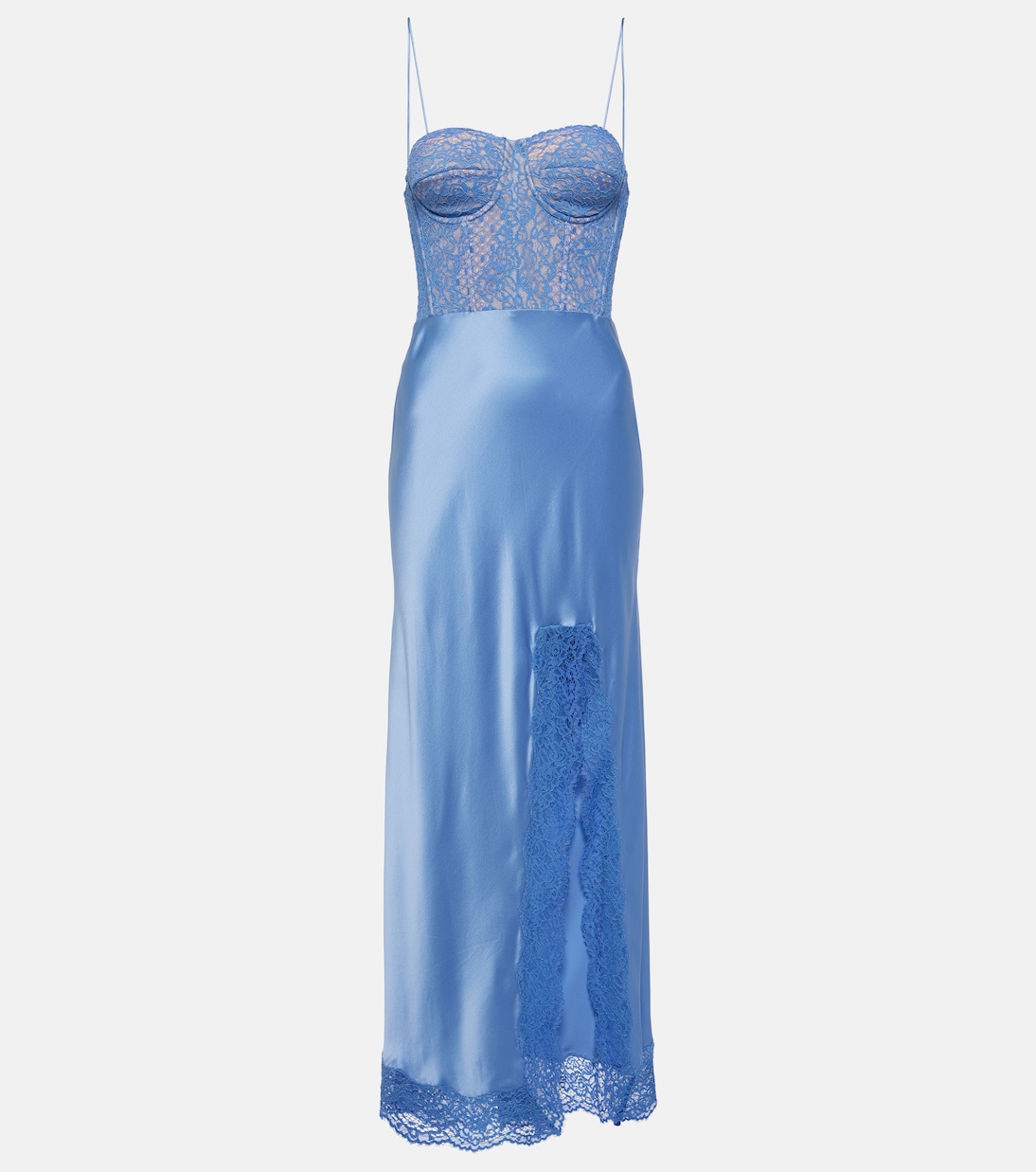 Robe longue Larisa en soie et dentelle | Rebecca Vallance