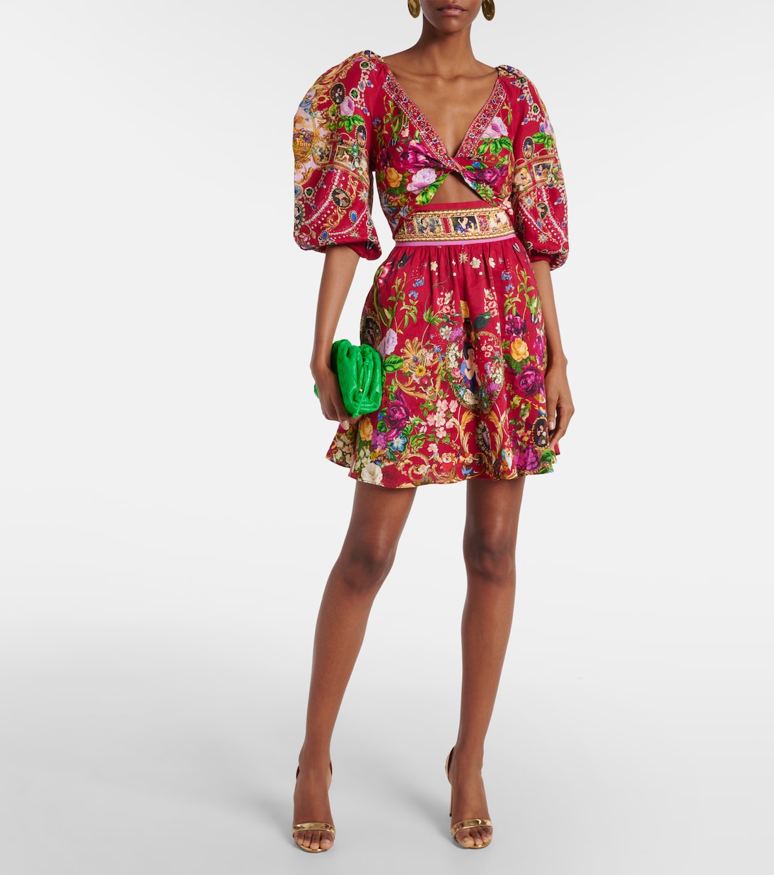x Disney® linen and silk minidress | Camilla