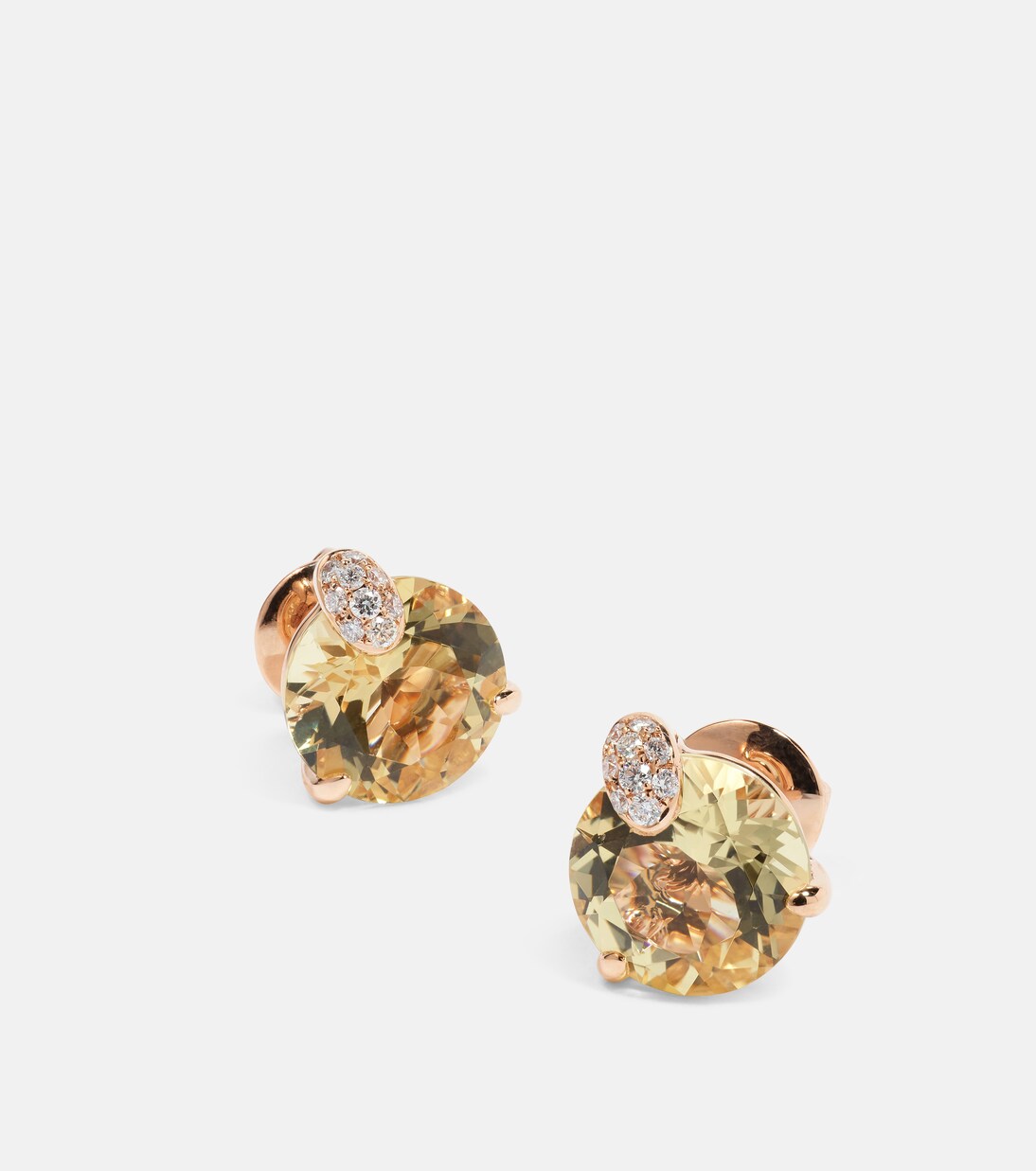 Orecchini Peekaboo in oro rosa 18kt con berilli e diamanti - Gioielli raffinati BUCHERER per giovani stili