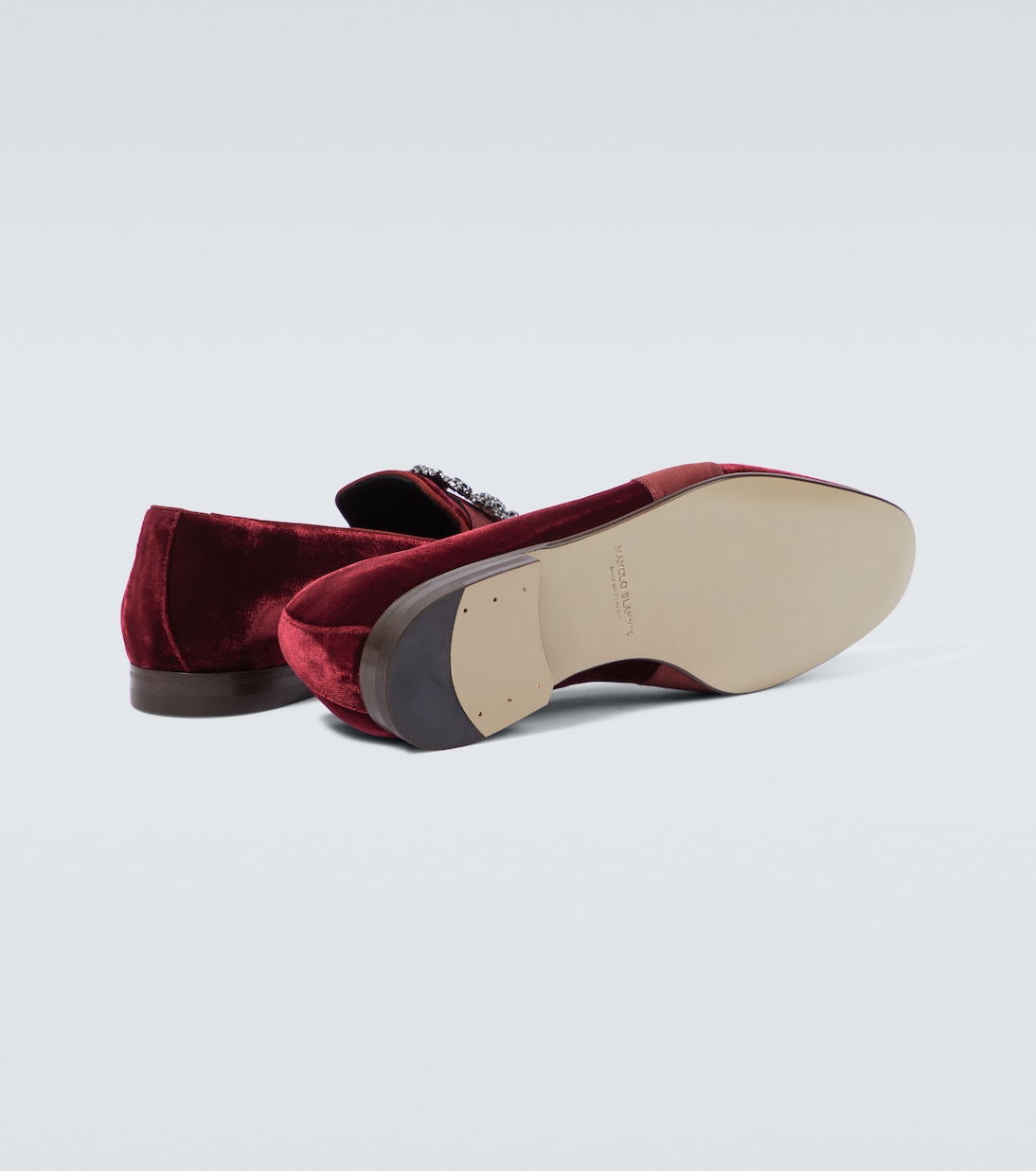 Mocassini Carlton in velluto con decorazione | Manolo Blahnik