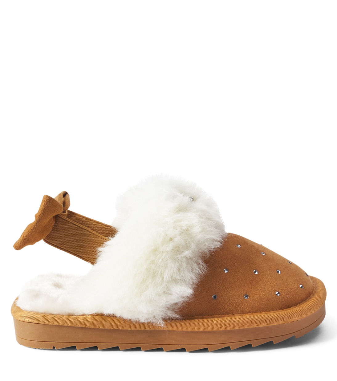 Mules con pelo sintético adornados | Monnalisa
