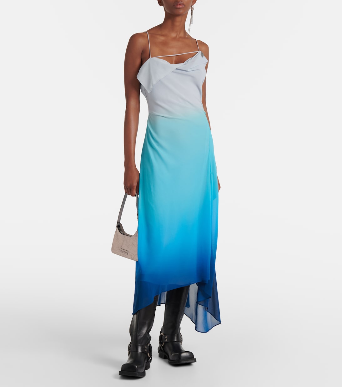 Abito midi Delara in chiffon | Acne Studios