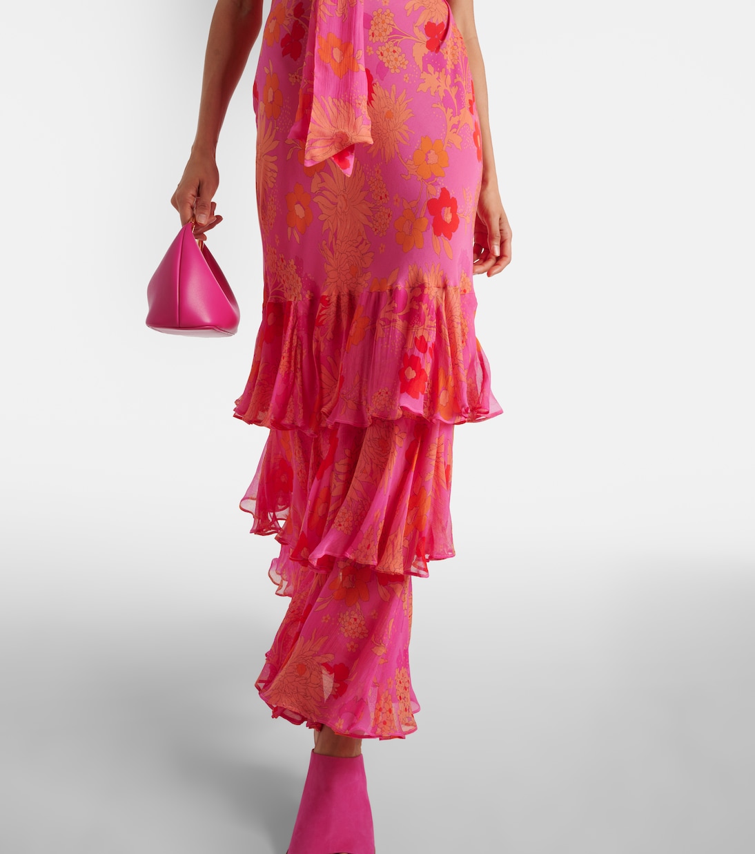 Rio floral ruffled silk maxi dress | Rixo