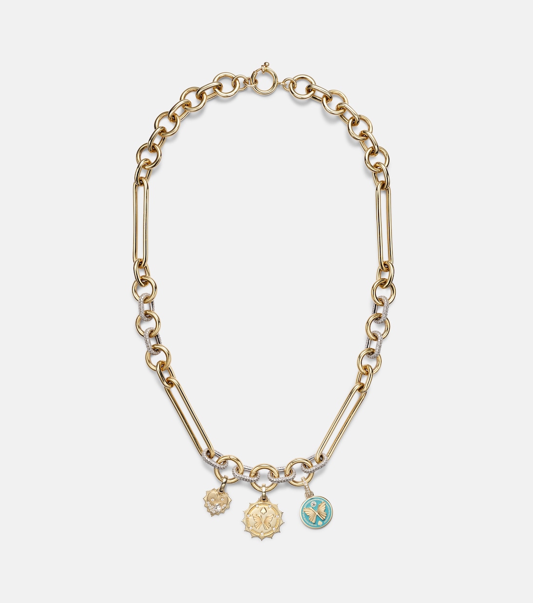 Collar de cadena de oro de 18 ct con diamantes | FoundRae