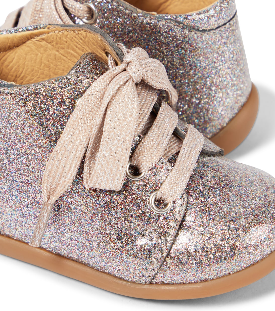 Baby - Scarpine in pelle e glitter | Pom d'Api