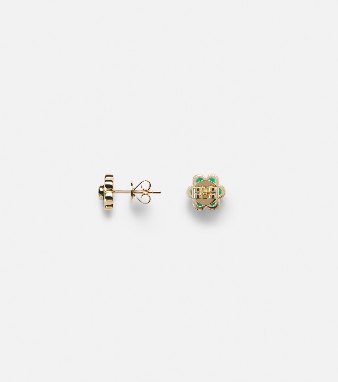 Orecchini in oro 18kt ANITA KO Flora con smeraldi e diamanti per uno stile giovane e raffinato