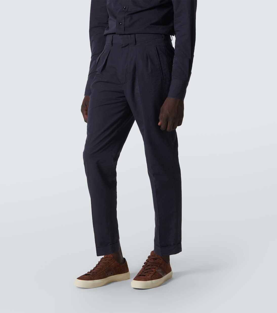 Pantaloni regular in cotone e seta | Tom Ford