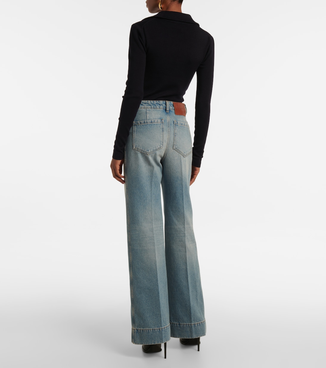 Jeans a gamba larga Alina a vita alta | Victoria Beckham