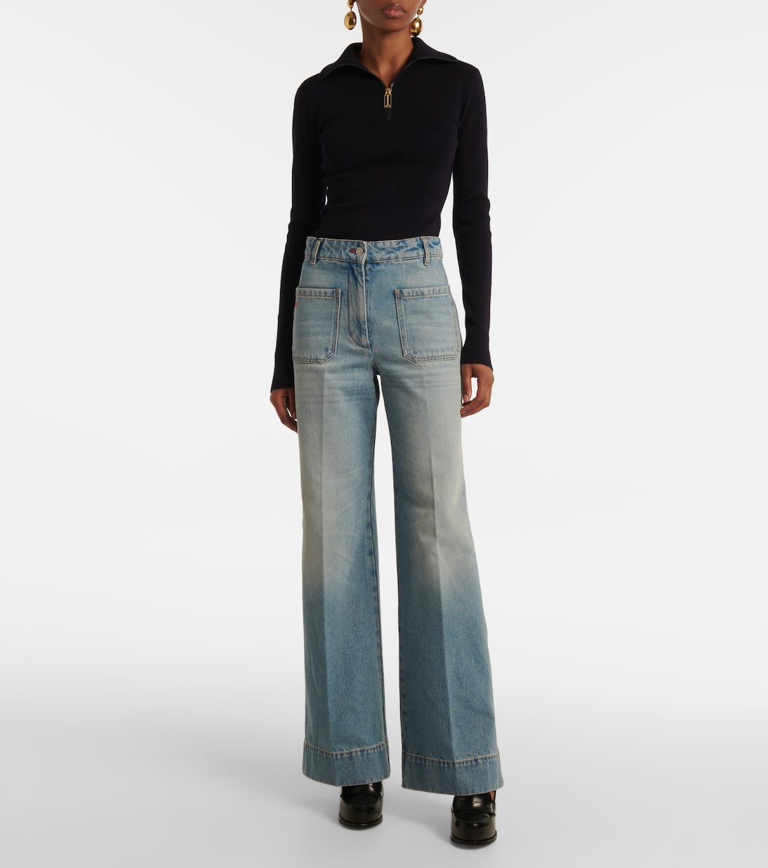 Jeans a gamba larga Alina a vita alta | Victoria Beckham