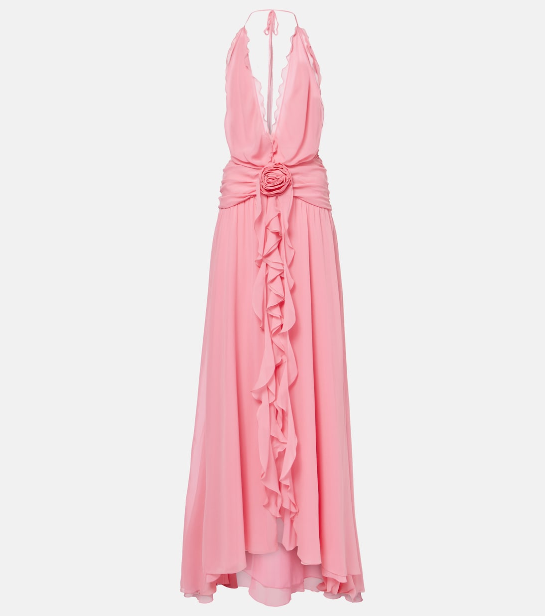 Abito lungo in georgette di seta | Blumarine