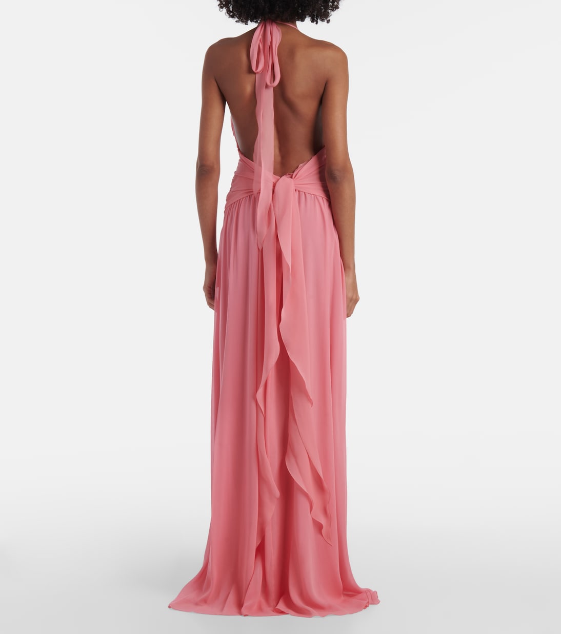 Abito lungo in georgette di seta | Blumarine