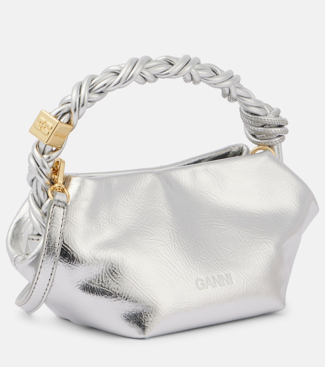 Bou Mini metallic leather shoulder bag | Ganni