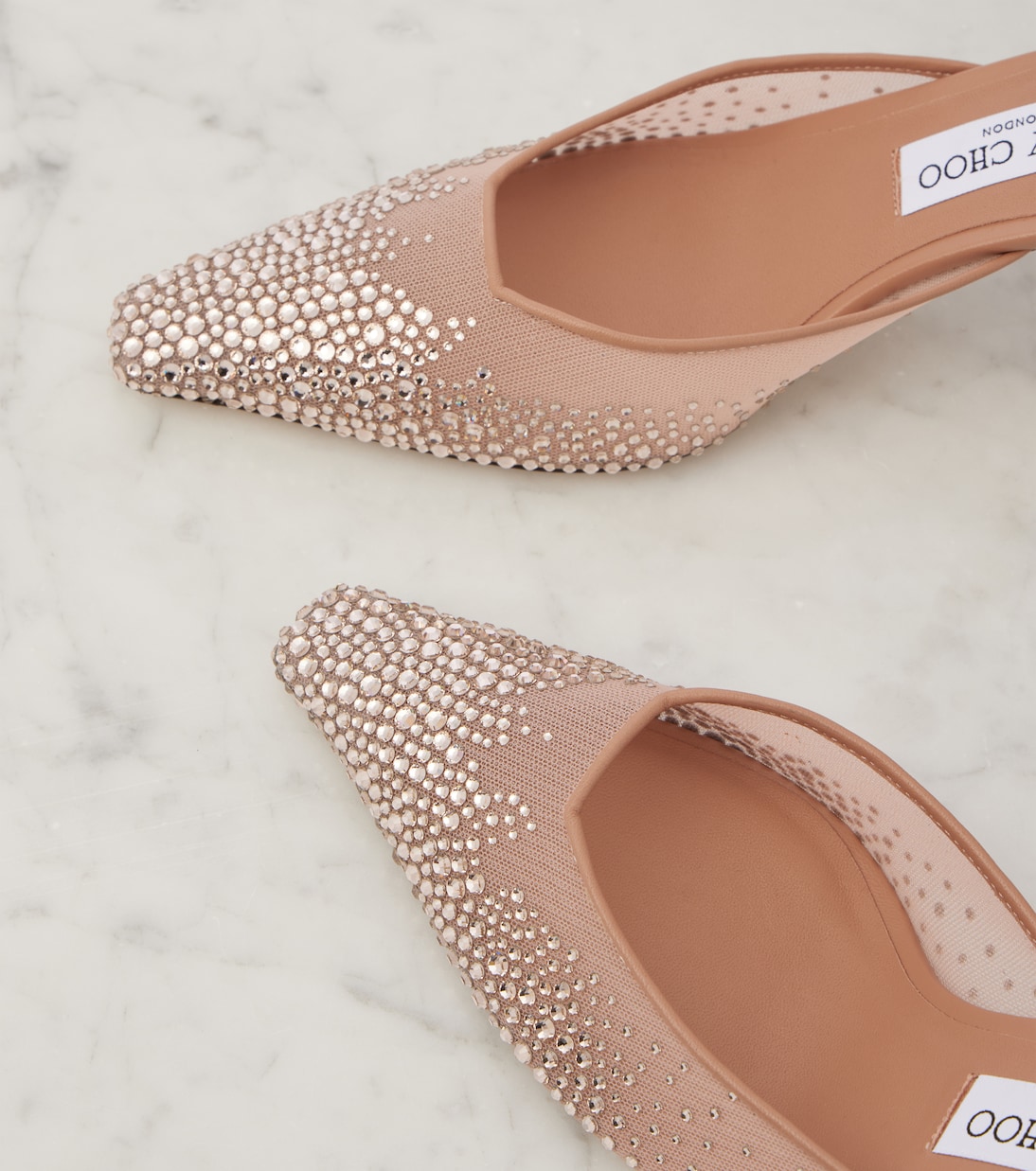Mules Vivi 65 in mesh con cristalli | Jimmy Choo