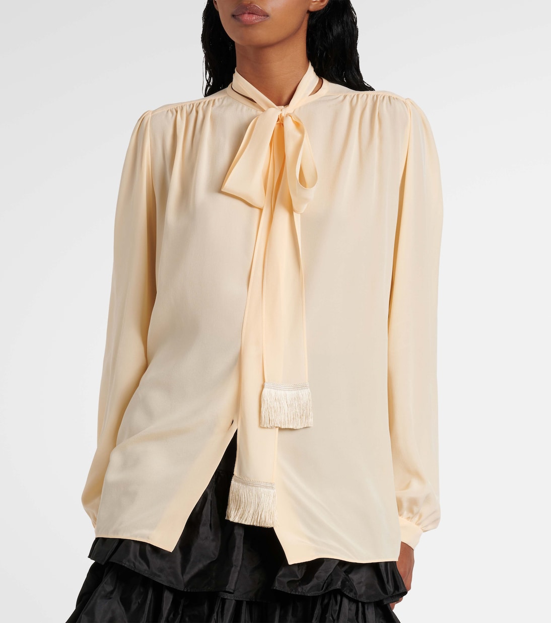 Camisa en crepé de china de seda | Valentino