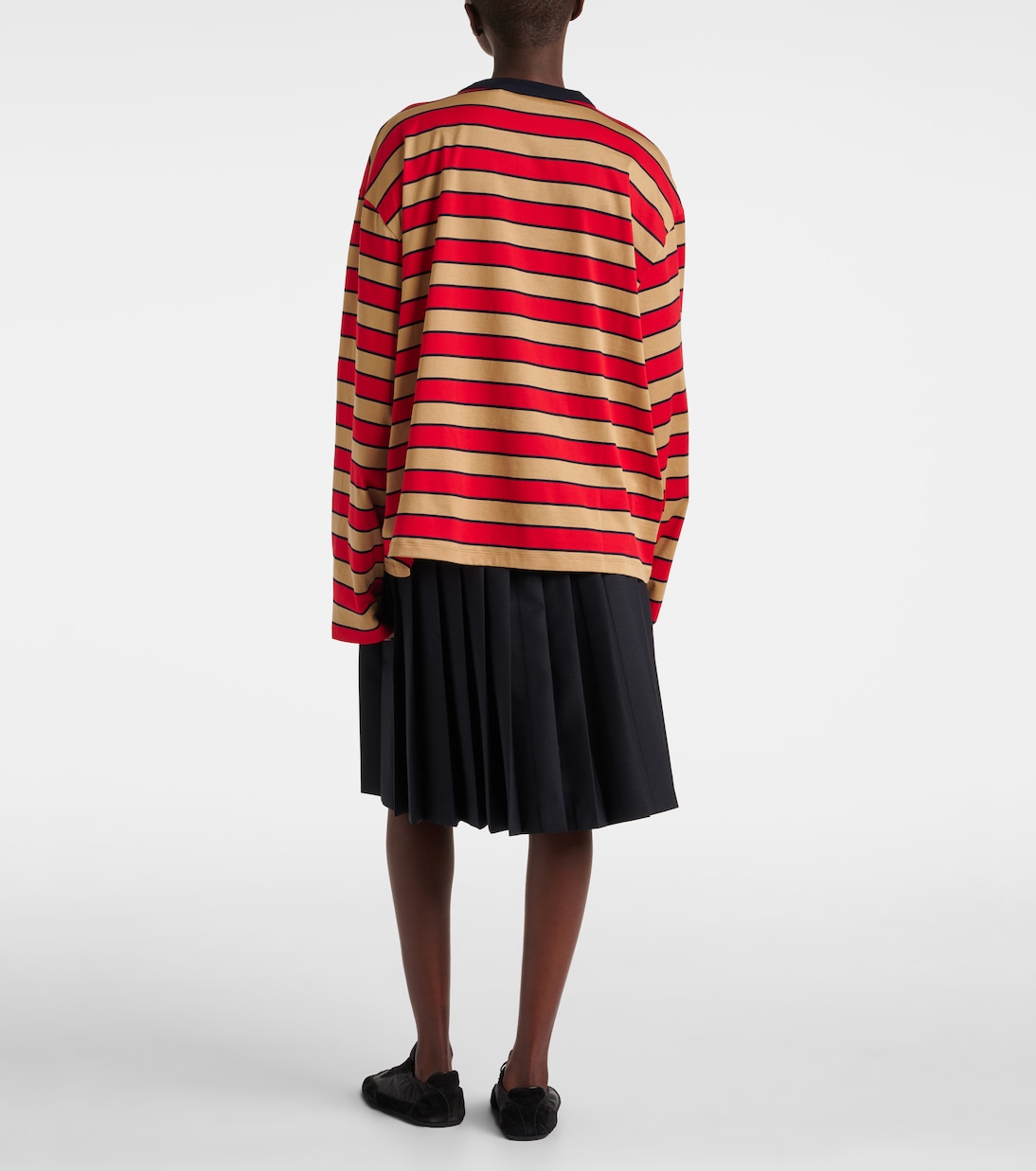 Top in jersey di cotone a righe | Prada