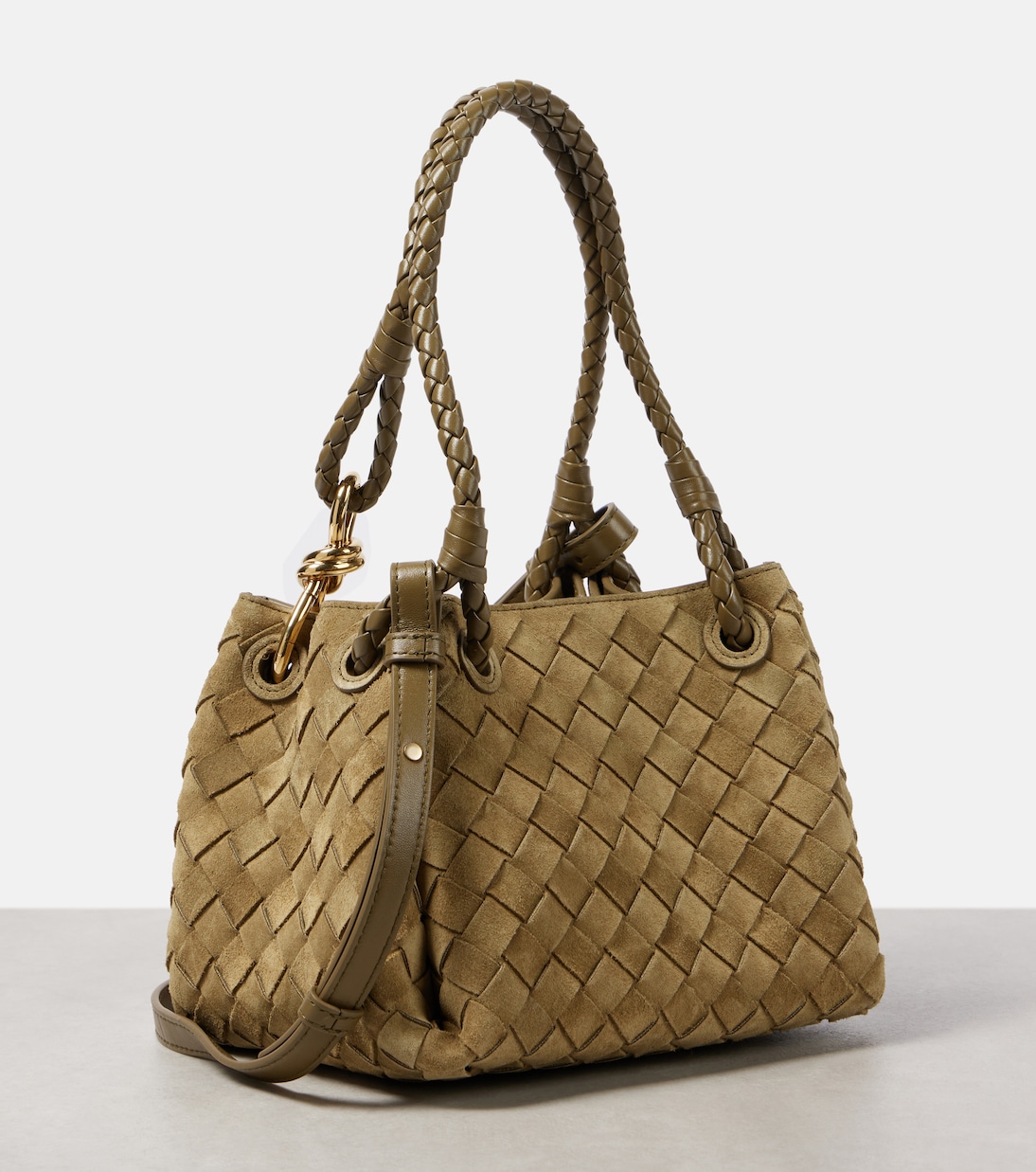 Sac Parachute Small en daim | Bottega Veneta