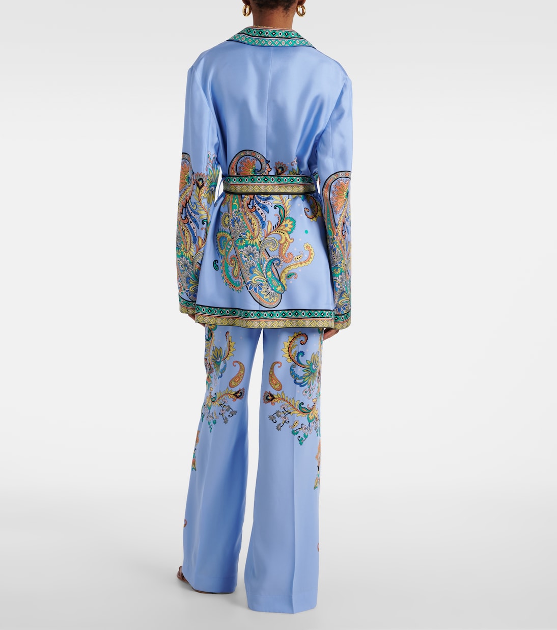 Blazer envolvente de sarga de seda | Etro