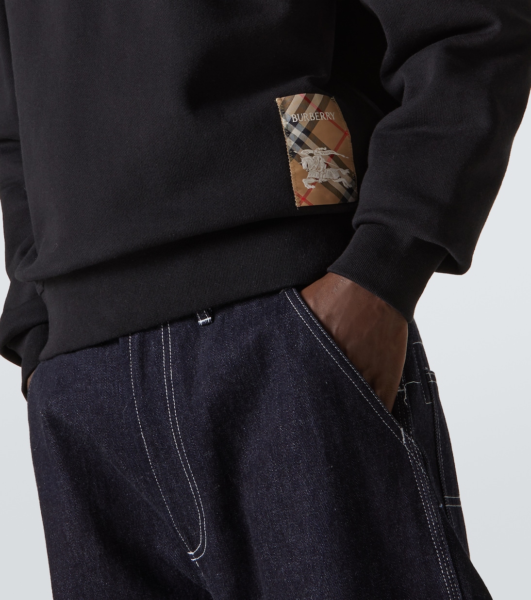 Sudadera Burberry Check de algodón | Burberry