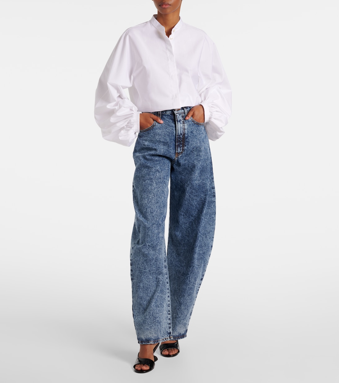 Mules con cuña Curve 75 de charol | Alaïa