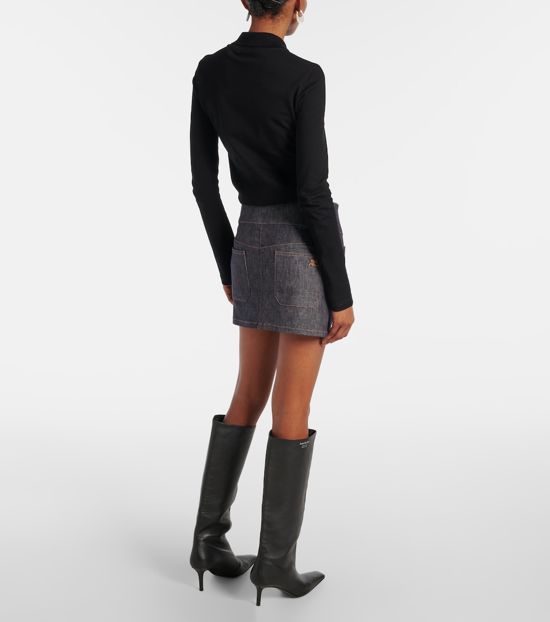 Minifalda de denim con cinturón | Courrèges