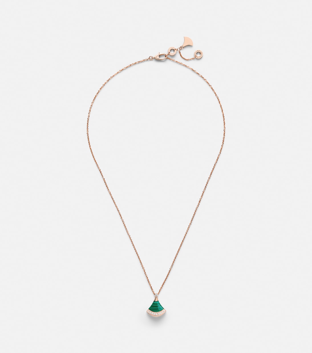 Collier Divas' Dream en or rose 18 ct, diamants et malachite | Bvlgari