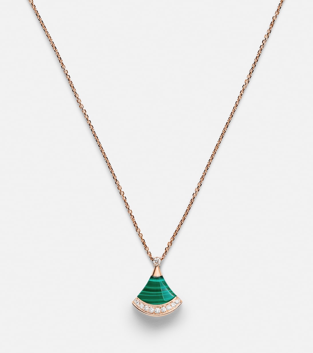 Collier Divas' Dream en or rose 18 ct, diamants et malachite | Bvlgari
