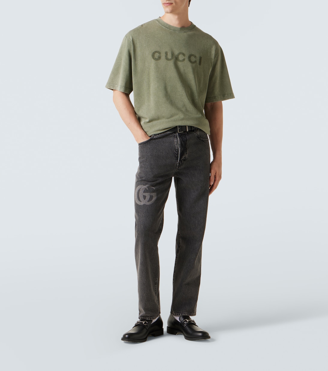 Distressed logo cotton T-shirt | Gucci