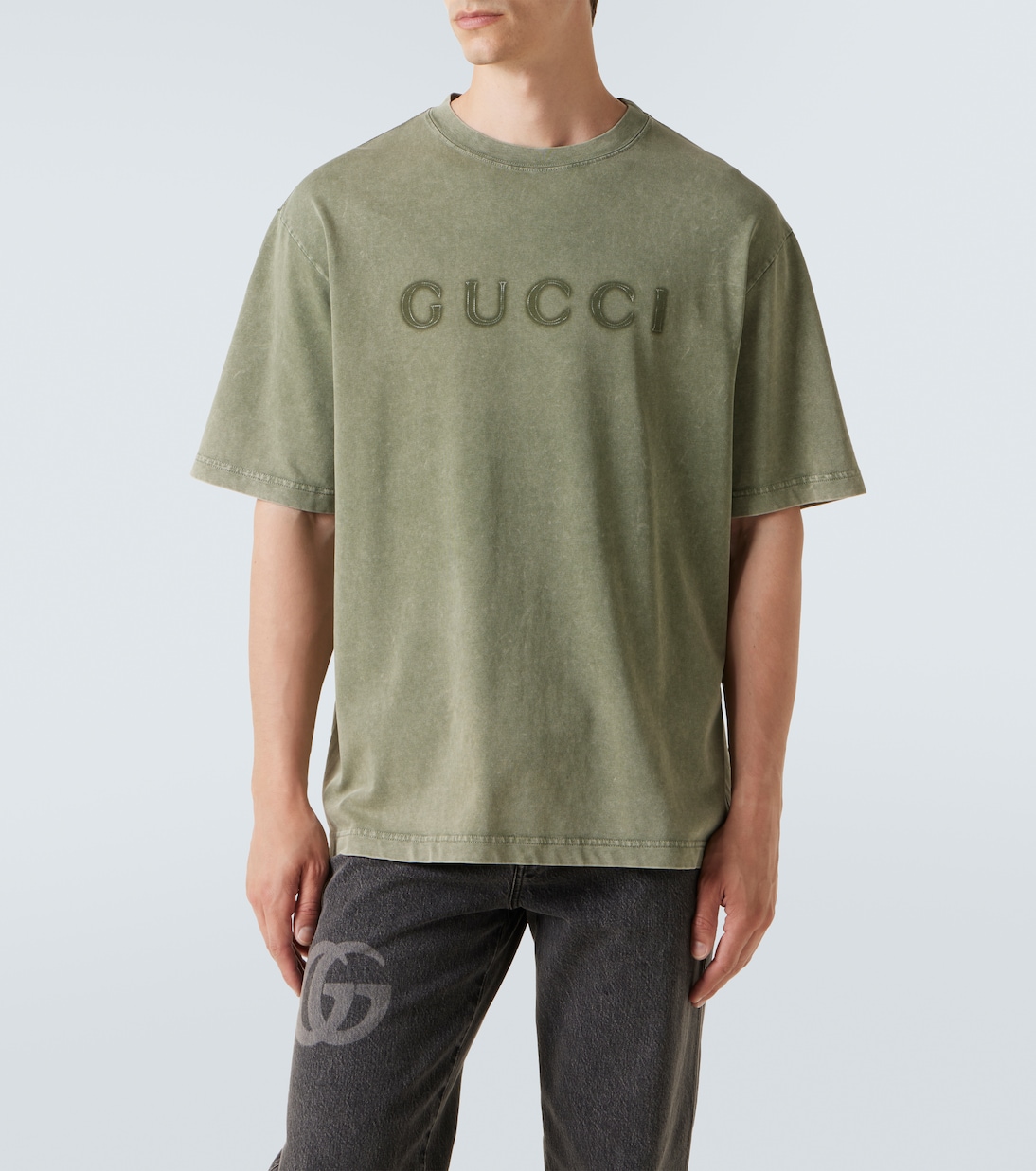 Distressed logo cotton T-shirt | Gucci