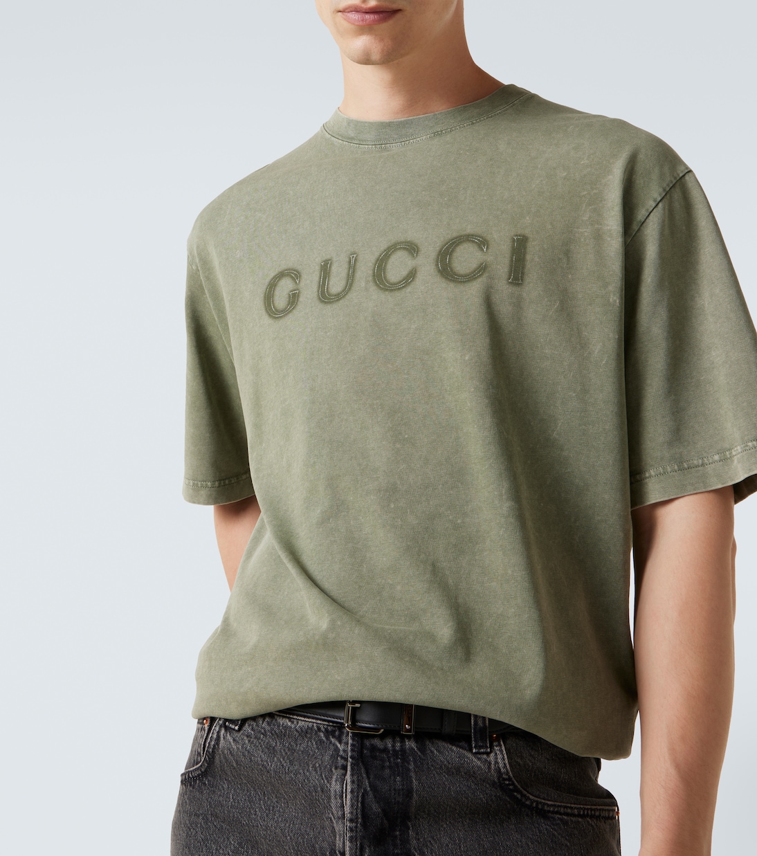 Distressed logo cotton T-shirt | Gucci