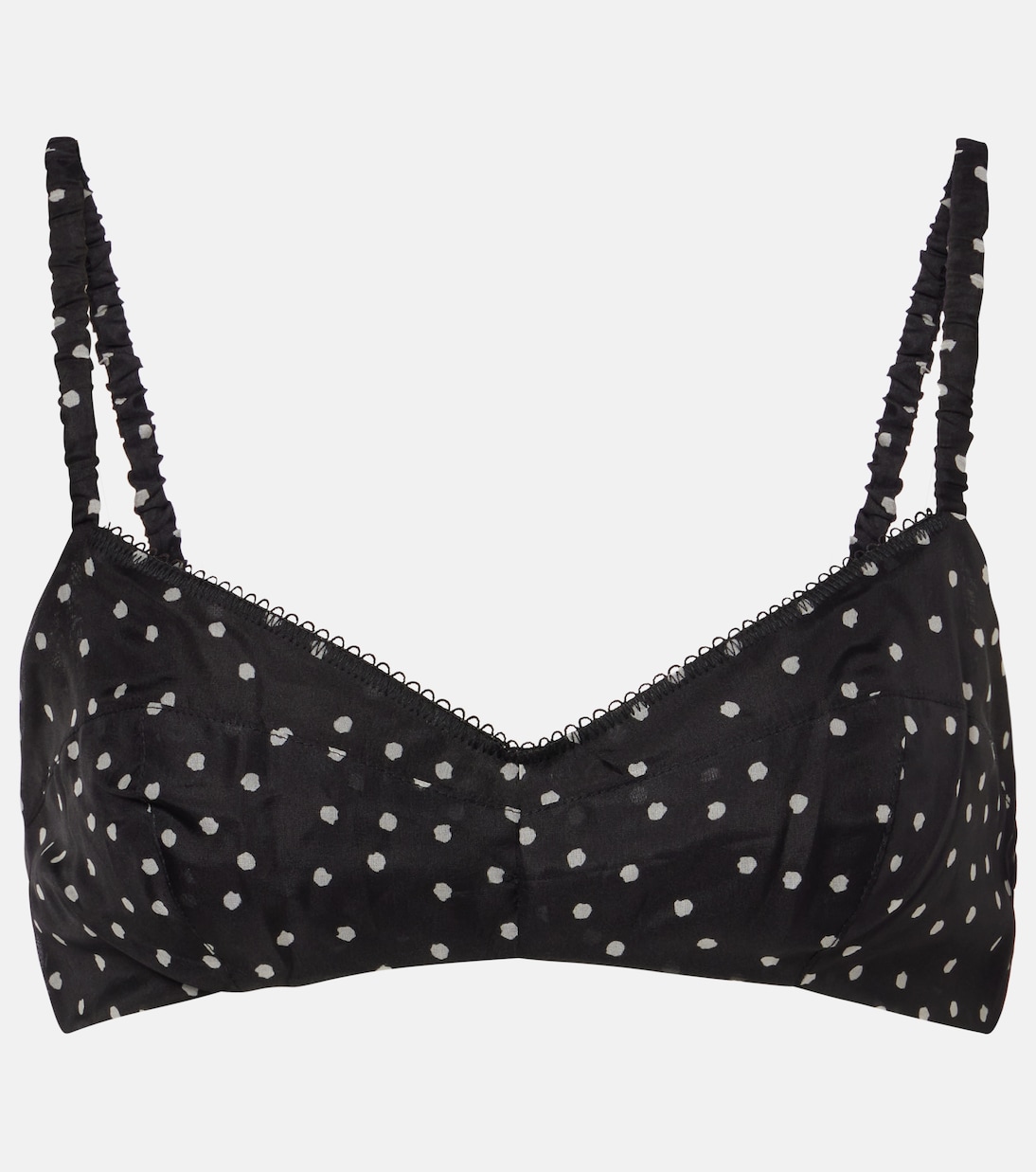 Polka-dot silk bralette  | SIR
