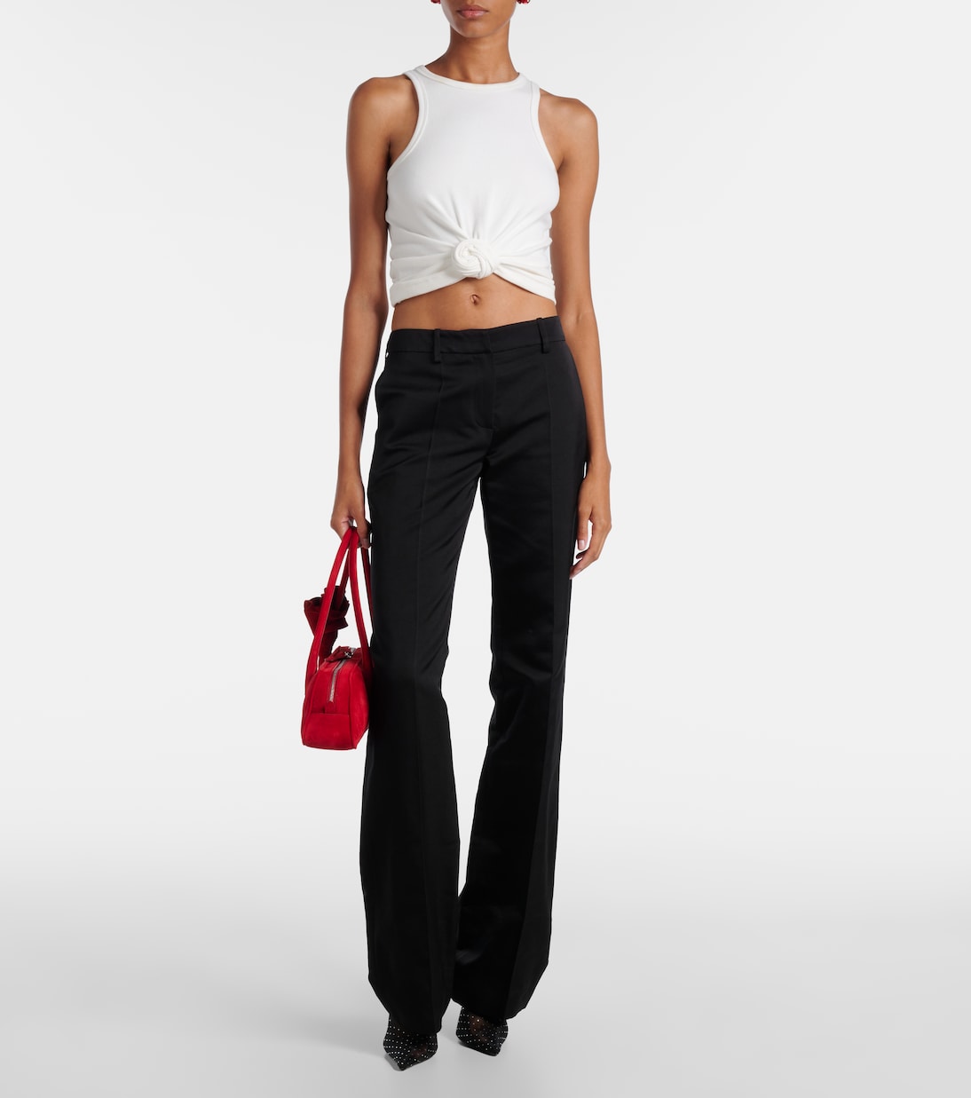 Brigitte floral-appliqué suede tote bag | Magda Butrym
