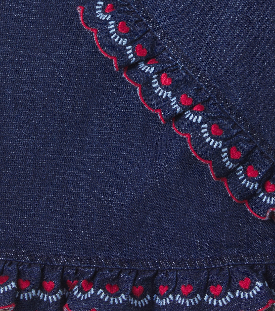 Tessa embroidered cotton denim dress | Bebe Organic