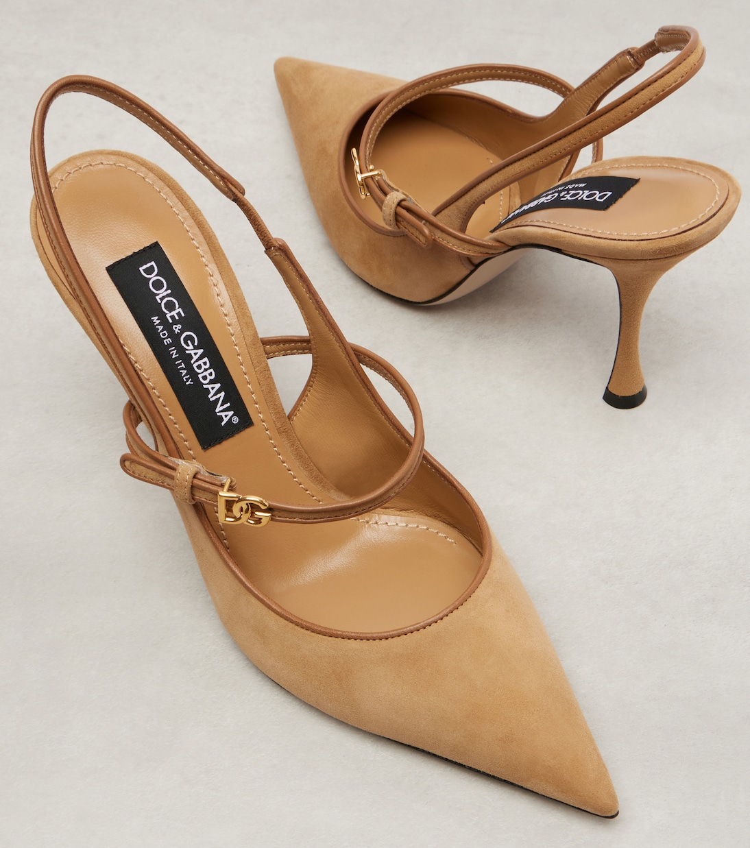 Escarpins slingback DG 90 en daim | Dolce&Gabbana