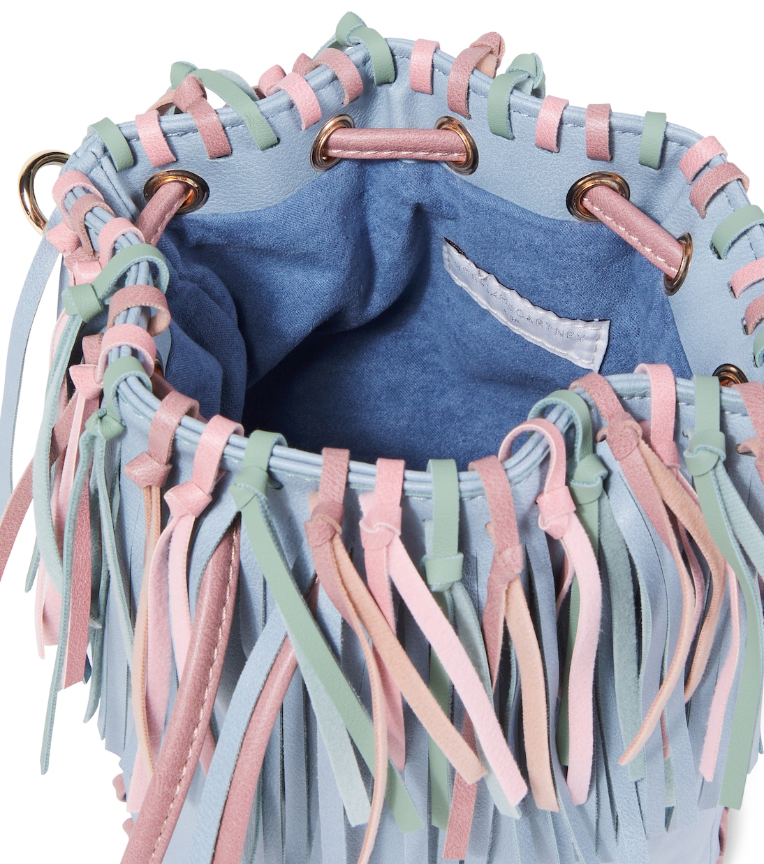 Bolso saco de piel sintética con flecos | Stella McCartney Kids